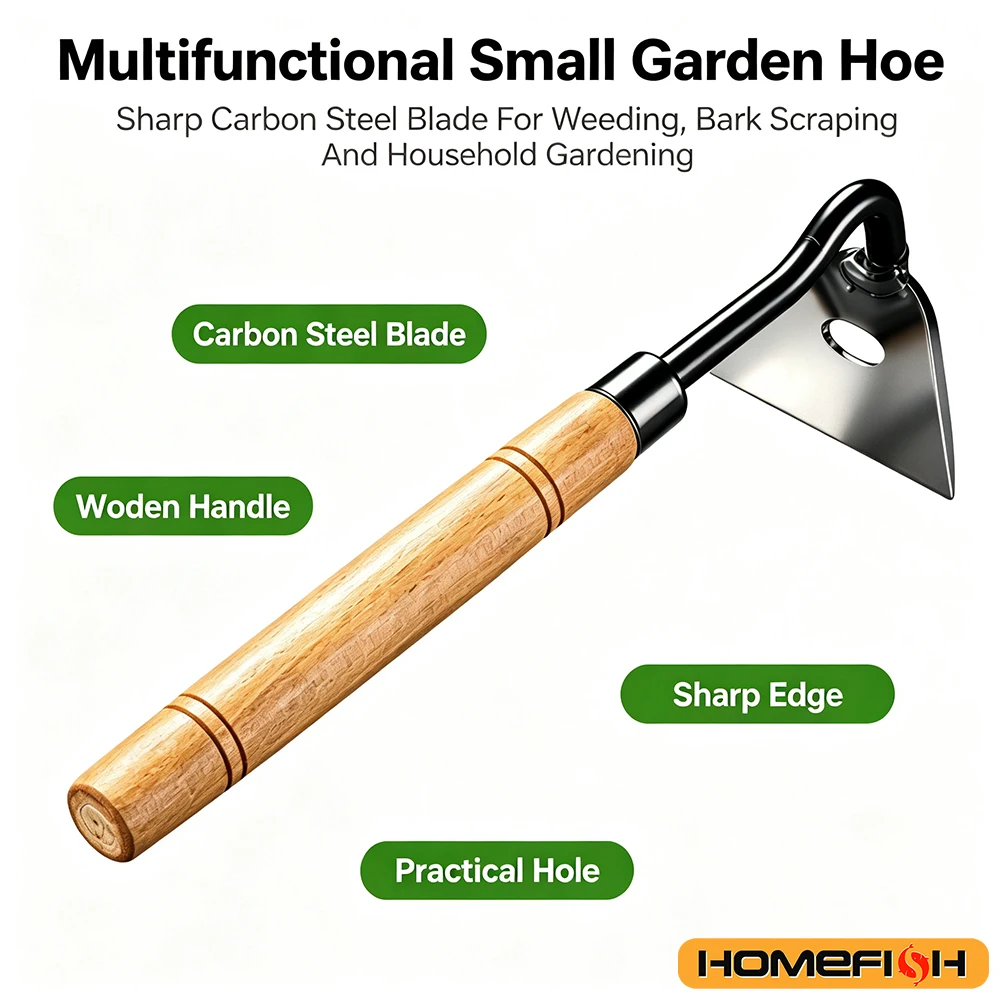 Carbon Steel Tree Bark Scraping Small Hoe Weeding Tool Sharp Multifunctional Household Express Small Hoe
