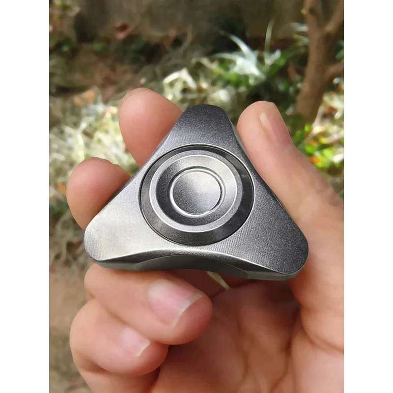 Stainless steel small triangular fidget spinner EDC