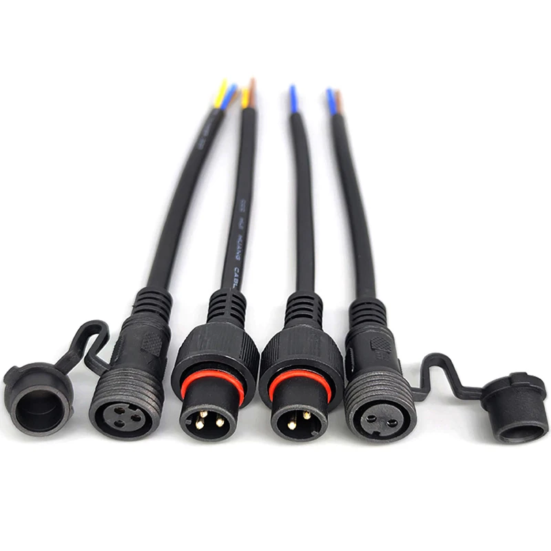 2/3/4/5/6/7/8 Pin Industrial Male and Female Socket Plug Circular Power Connector Waterproof Plug Outlet With Dust Cover
