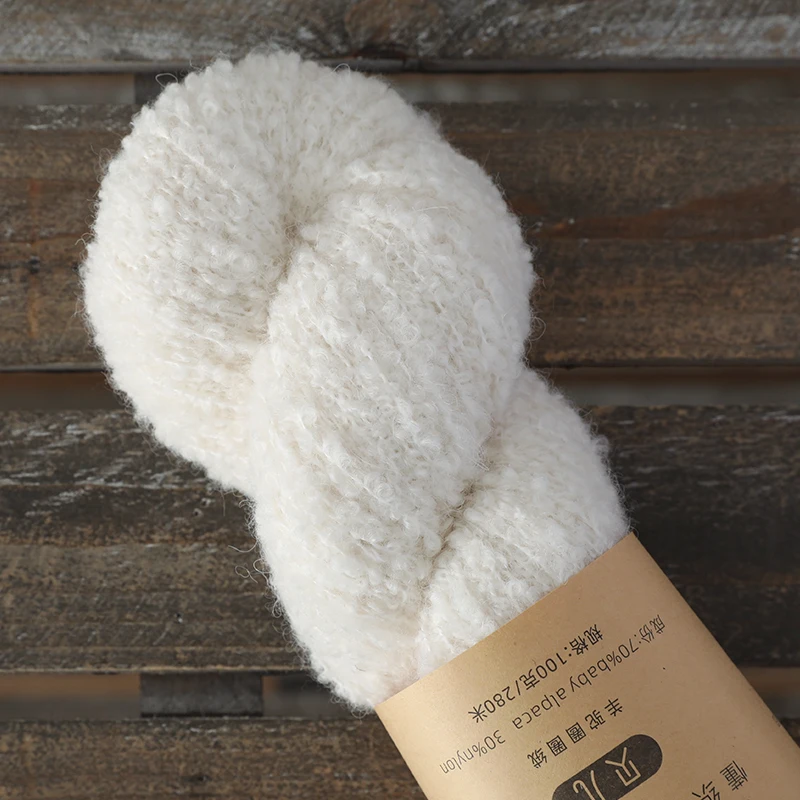 

Ten Carves, флис Belle Alpaca Loop, шерсть из смешанной петли из альпаки, нить для свитера ручной работы своими руками