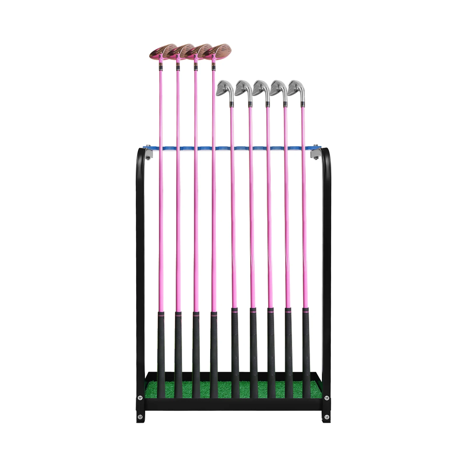 Supporto per rack per mazze da golf a 9 fori, supporto per espositore per mazze da golf