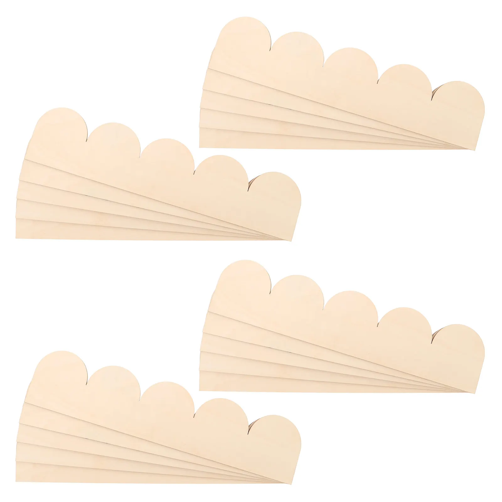 

20 шт. деревянных декоративных накладок с фестончатым краем, необработанные, для самостоятельной отделки дверей шкафов, рам, полок, деревянных бордюров для настенных шкафов