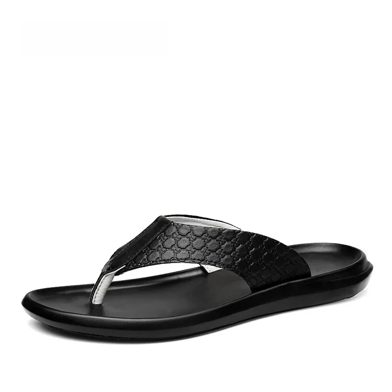

Летние мужские шлепанцы, модные новые кожаные вьетнамки, легкие повседневные пляжные сандалии для мужчин, обувь для отдыха на открытом воздухе, сандалии для мужчин