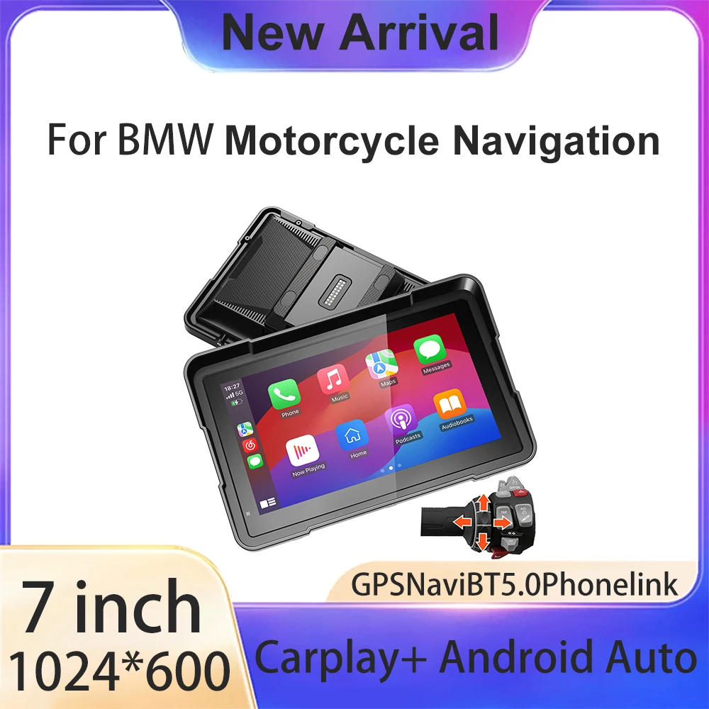 

7 Inch Wireless CarPlay Moto Android Auto Portable Digital Motorcycle Dashboard GPS Navigation For BMW R1200GS R1250GS R1300GS