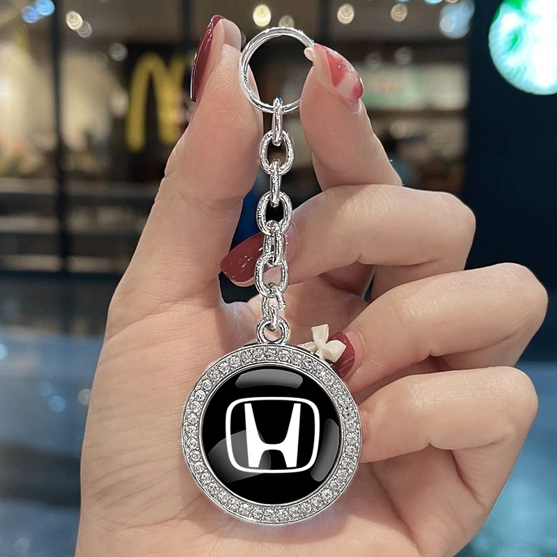 شعار سيارة كريستال المفاتيح مفتاح قلادة عصابة اكسسوارات السيارات لهوندا سيفيك أكورد صالح جاز الطيار CRV أوديسي جواز السفر مدينة HRV