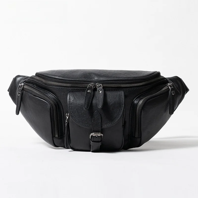 

Новая мужская нагрудная сумка из натуральной кожи растительного дубления 2024 года, многофункциональная поясная сумка для активного отдыха и повседневных поездок, сумка-сэтчел из воловьей кожи