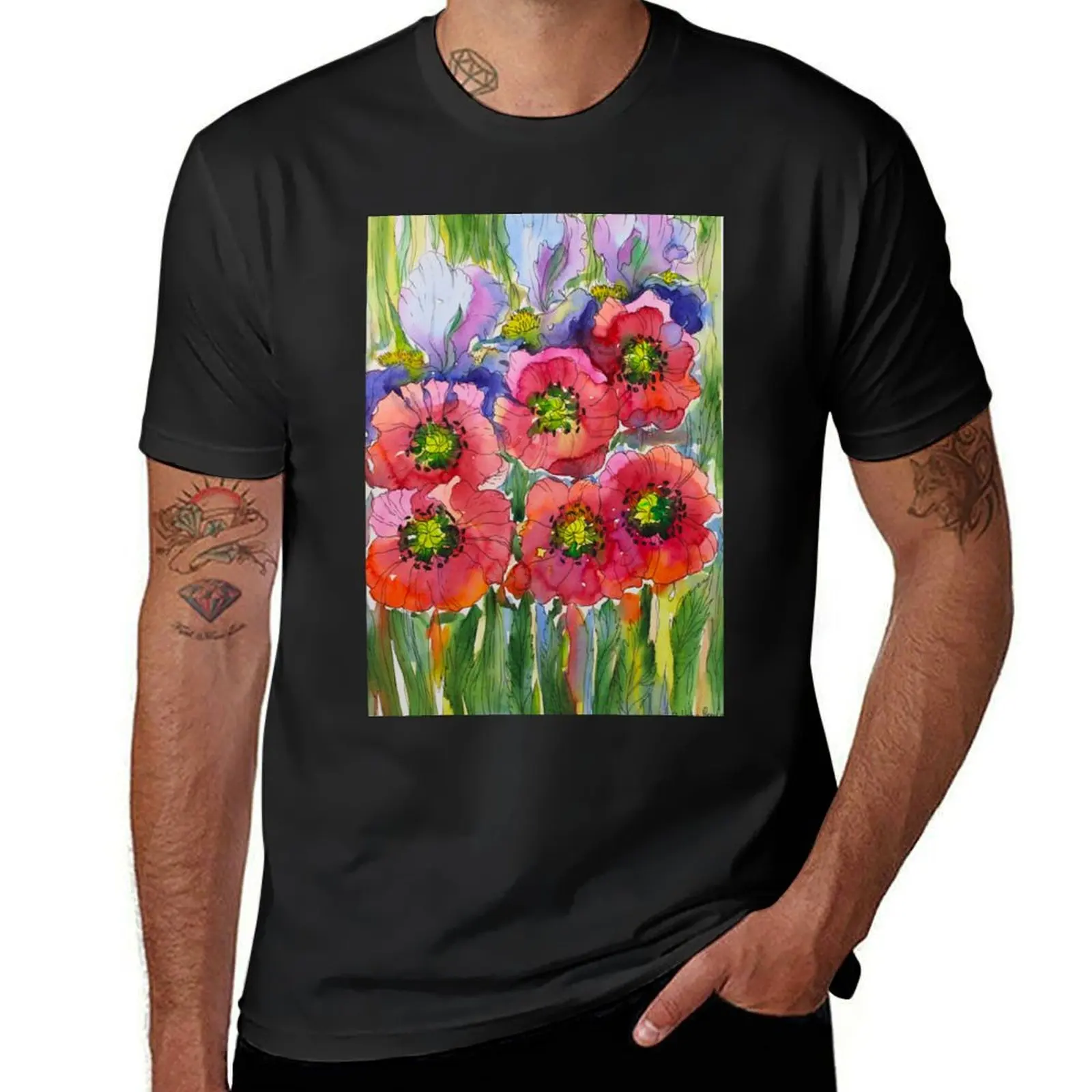 

Spring Watercolor Painting T-Shirt oversizeds oversized vintage new edition mens plain t shirts