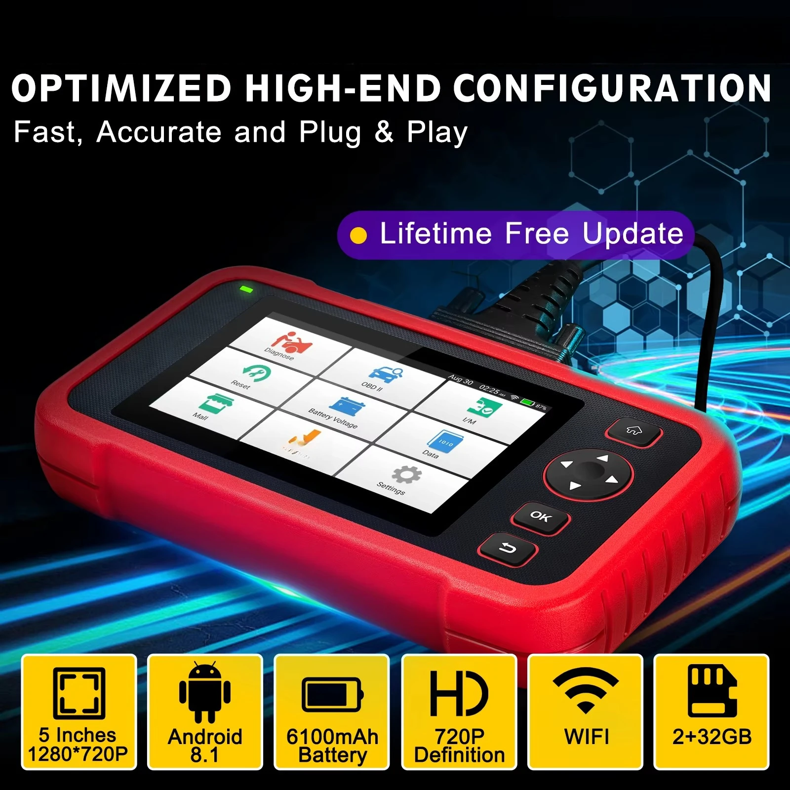 USA EU Warehouse CRP123I V2.0 Elite OBD2 Scanner 2026 Lifetime Free Update Tool for Engine ABS SRS Diagnostics