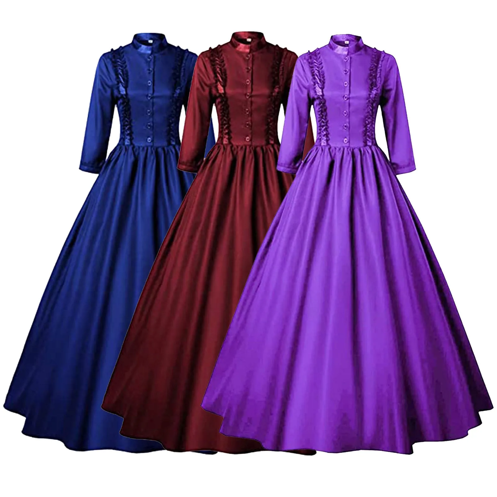 

Medieval Retro Punk Gothic Court Princess Dress Royal Lady Ball Dress Elegant Vampire Devil Christmas Victorian Costume Vestidos