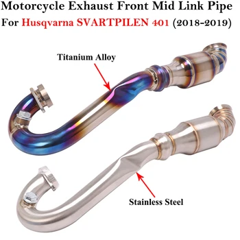 Titanium alloy SVARTPILEN for Husqvarna 401 2018 2019 motorcycle exhaust system escape modified front middle link pipe muffler