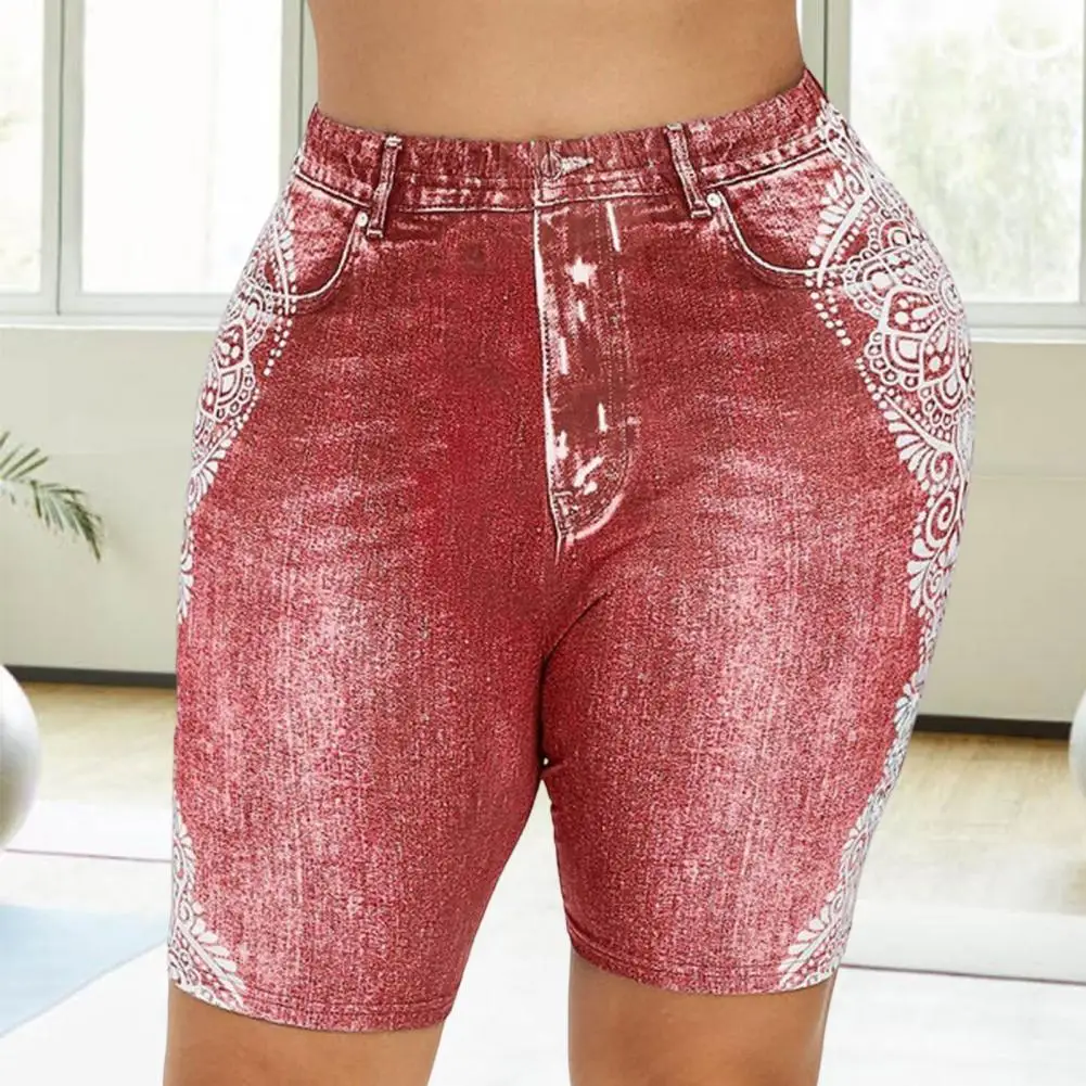 

Jeans Leggings Stylish Women Workout Bottoms Shorts Anti-dehiscence Short Pants