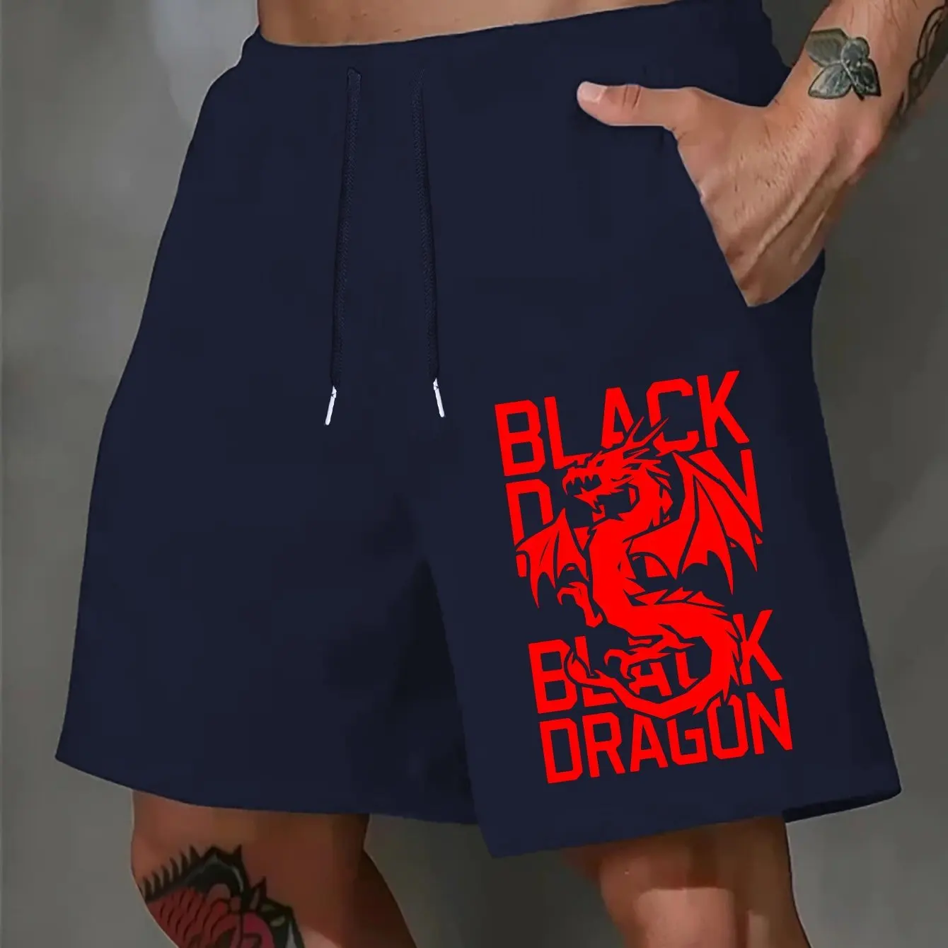 

Men's summer casual versatile mid length shorts, sporty American style trendy outerwear shorts, summer beach pants