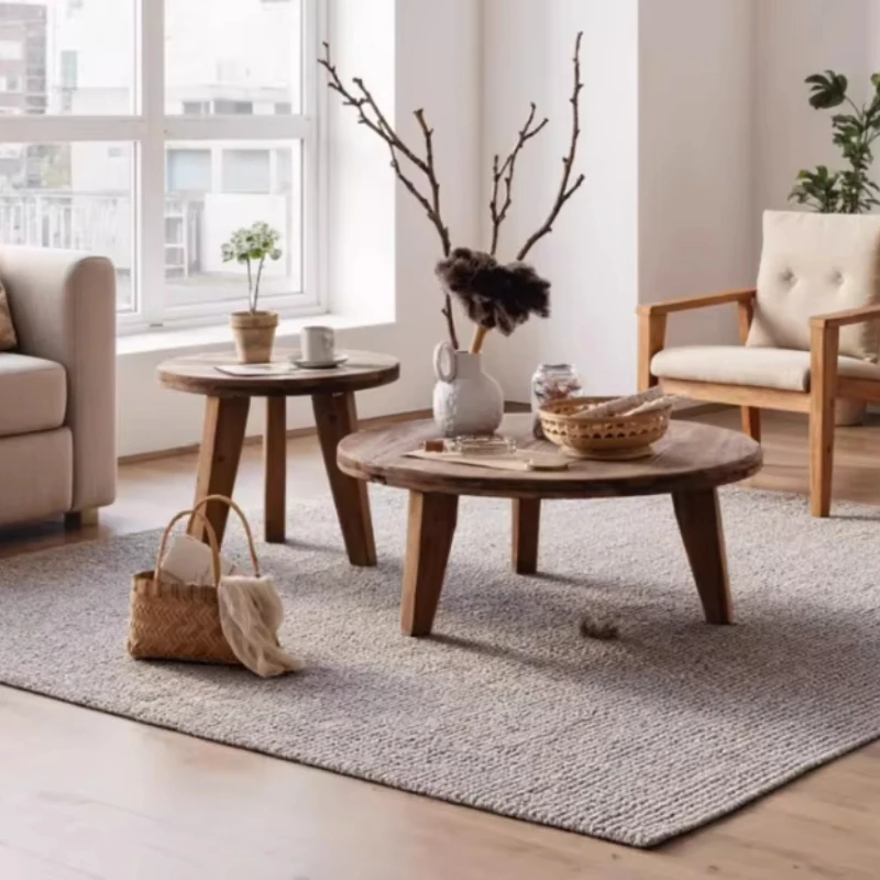 

Living room home solid wood movable coffee table set storage small apartment modern simple high-end coffee table combination
