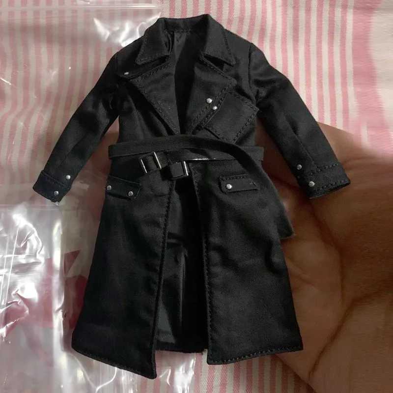 1/12 Soldier Clothing Accessories Mid Length Trench Coat Overcoat Model Fit 6'' Action Figure Model Body In Stock