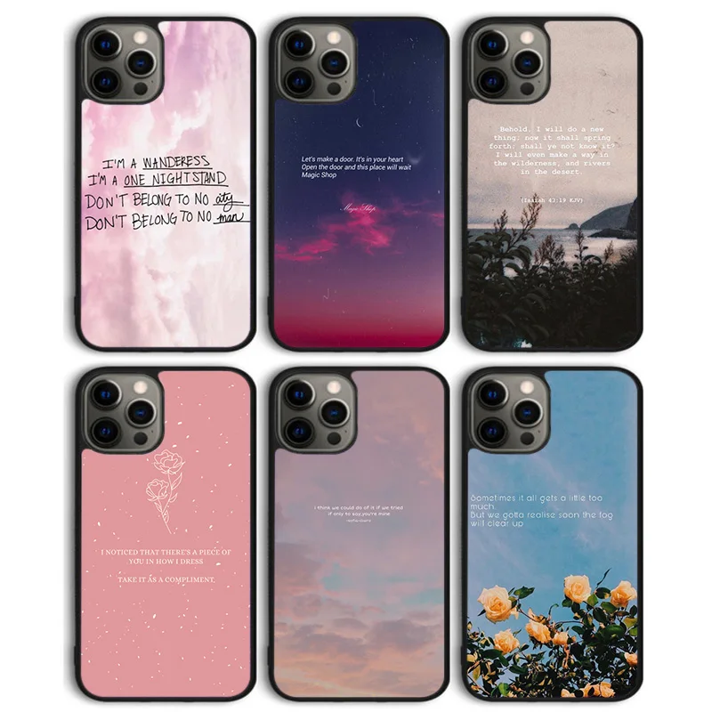 جماليات الأغاني كلمات الجمالية قضية الهاتف غطاء آيفون 17 الهواء 16 15 14 13 11 12 برو ماكس زائد شل كوكه