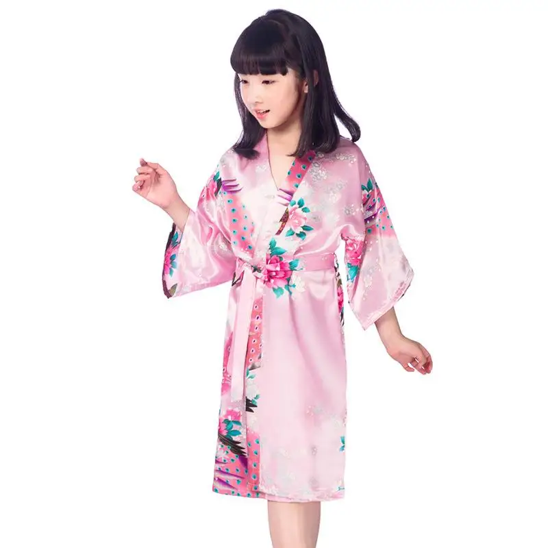 

Girls Printed Peaco Peony Long Nightgown Batobe Women's Spwear Comfortable Home Clothes Autumn Season Faionable