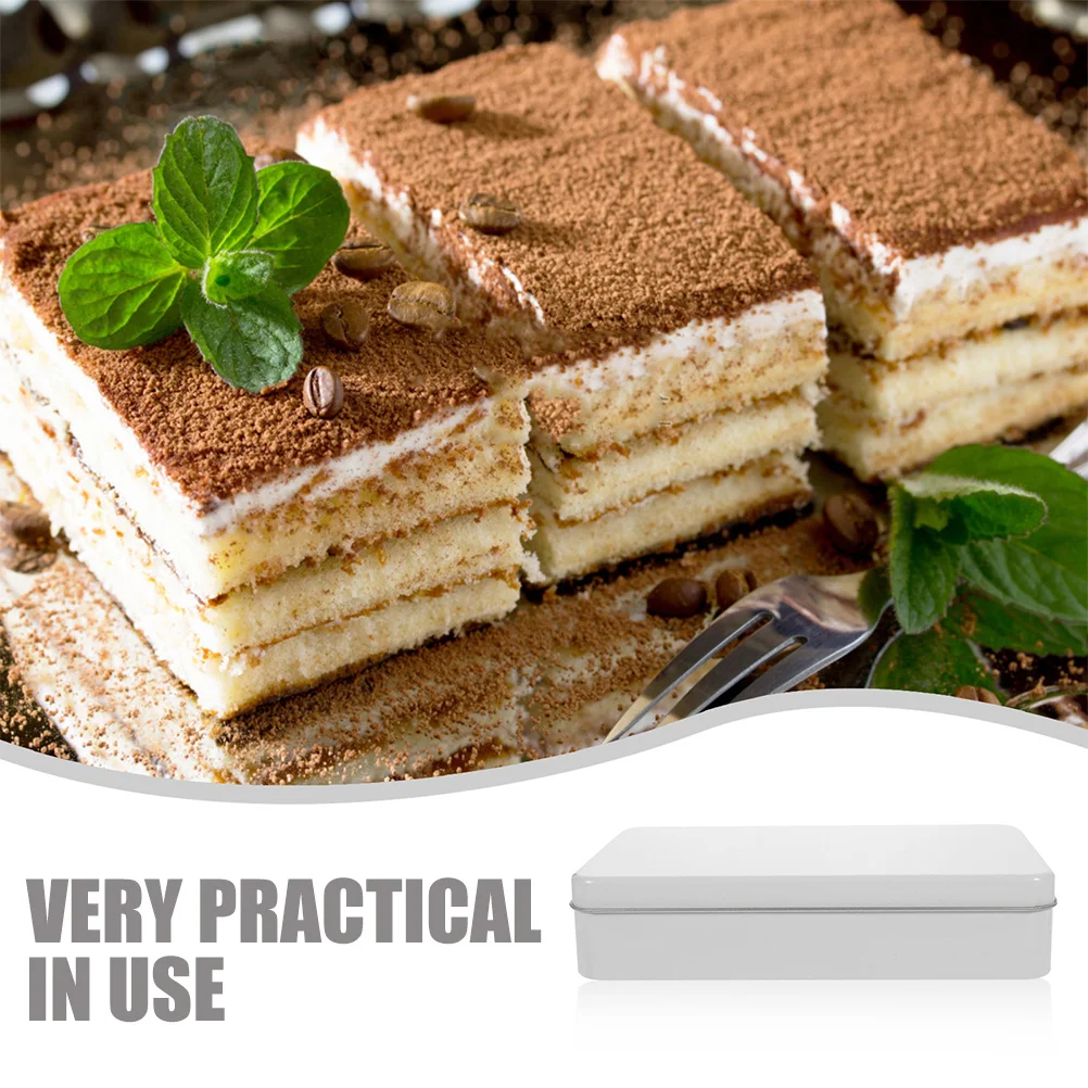 

3Pcs Tinplate Cookie Tins Tiramisu Packaging Decorative Storage Box Small Metal Candy Container Reusable Tinplate Candy Box