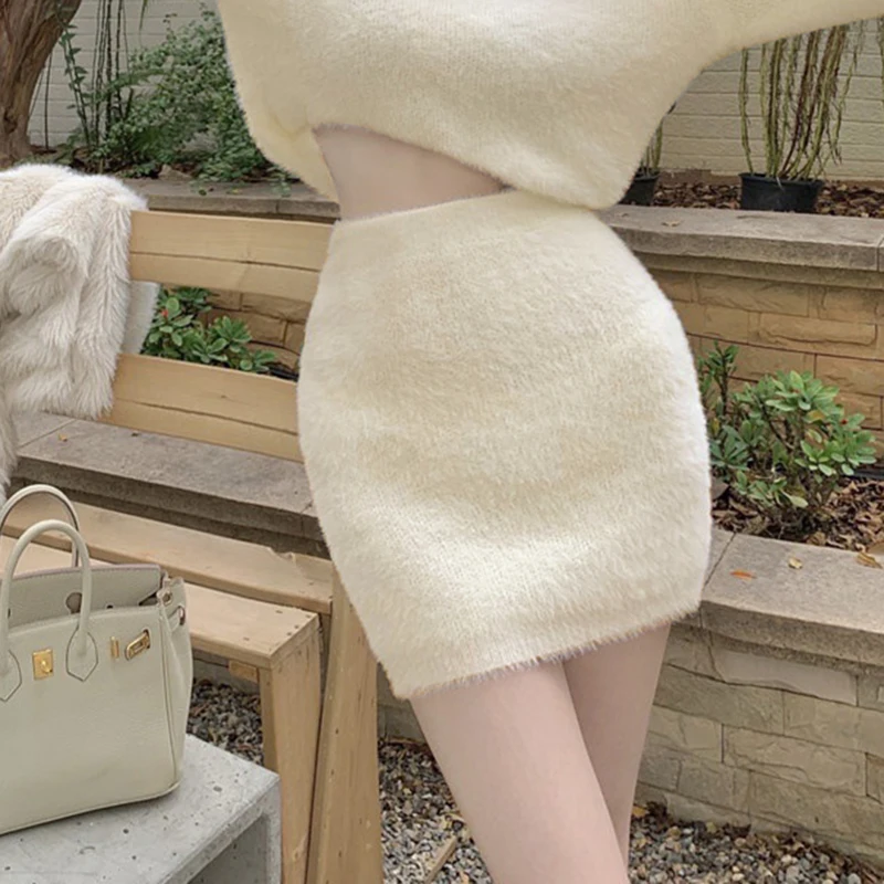 

Thin Buttocks Lazy Style Simple Versatile Temperament Korean Skirt