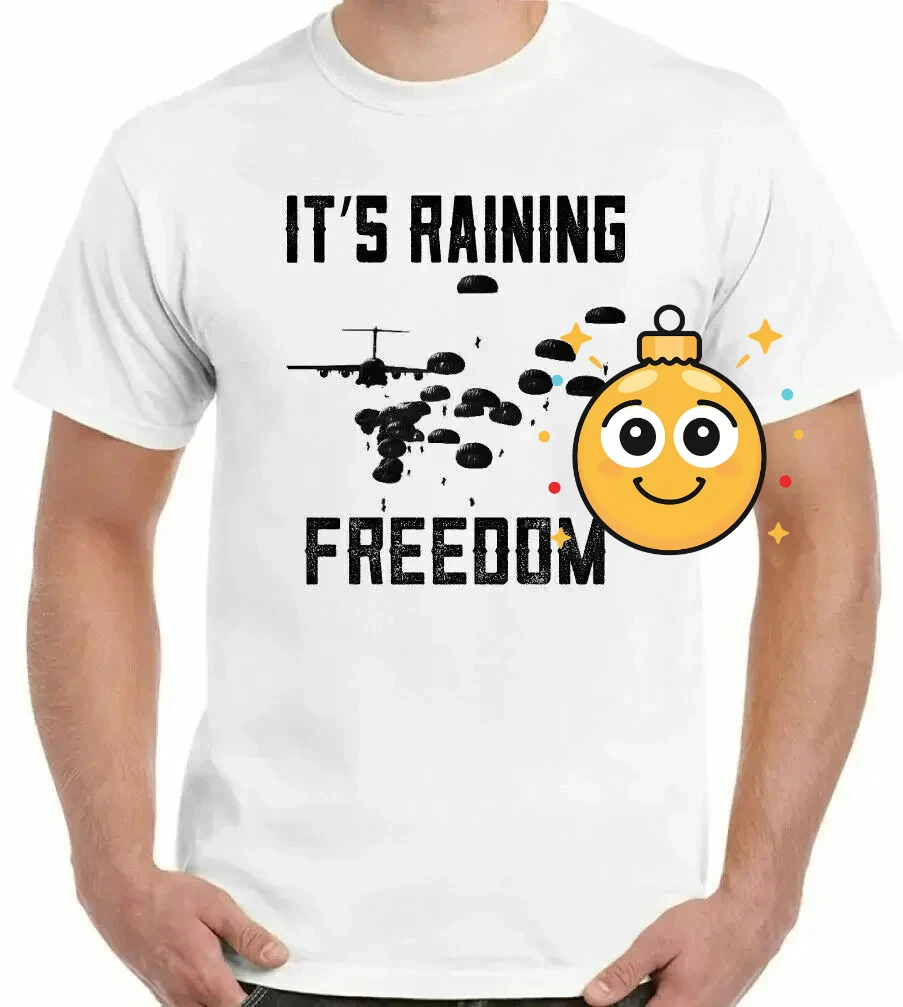 Funny Parachuter Airborne Troops Paratrooper T-Shirt 100% Cotton O-Neck Summer Short Sleeve Casual Mens T-shirt Size S-3XL