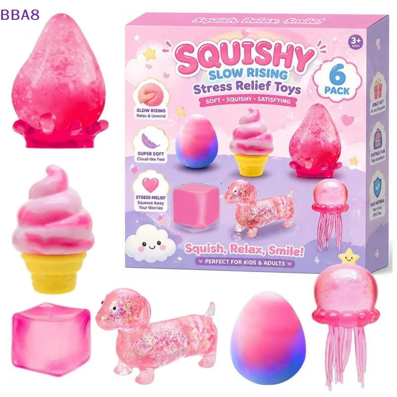 [bba]6-pack-slow-rising-toys-super-soft-stress-relief-perfect-for-kids-adults-home-school-party-for-adult-anxiety-relief[bba]