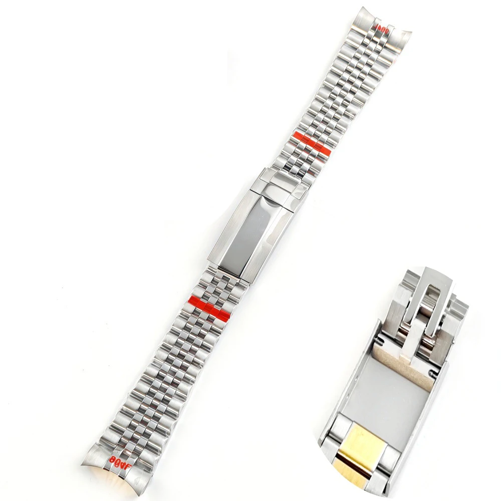 20mm 21mm 904L Watchbands For Rolex submariner daytona Watch Strap NH35 NH36 Solid Stainless Steel Watch Bracelet