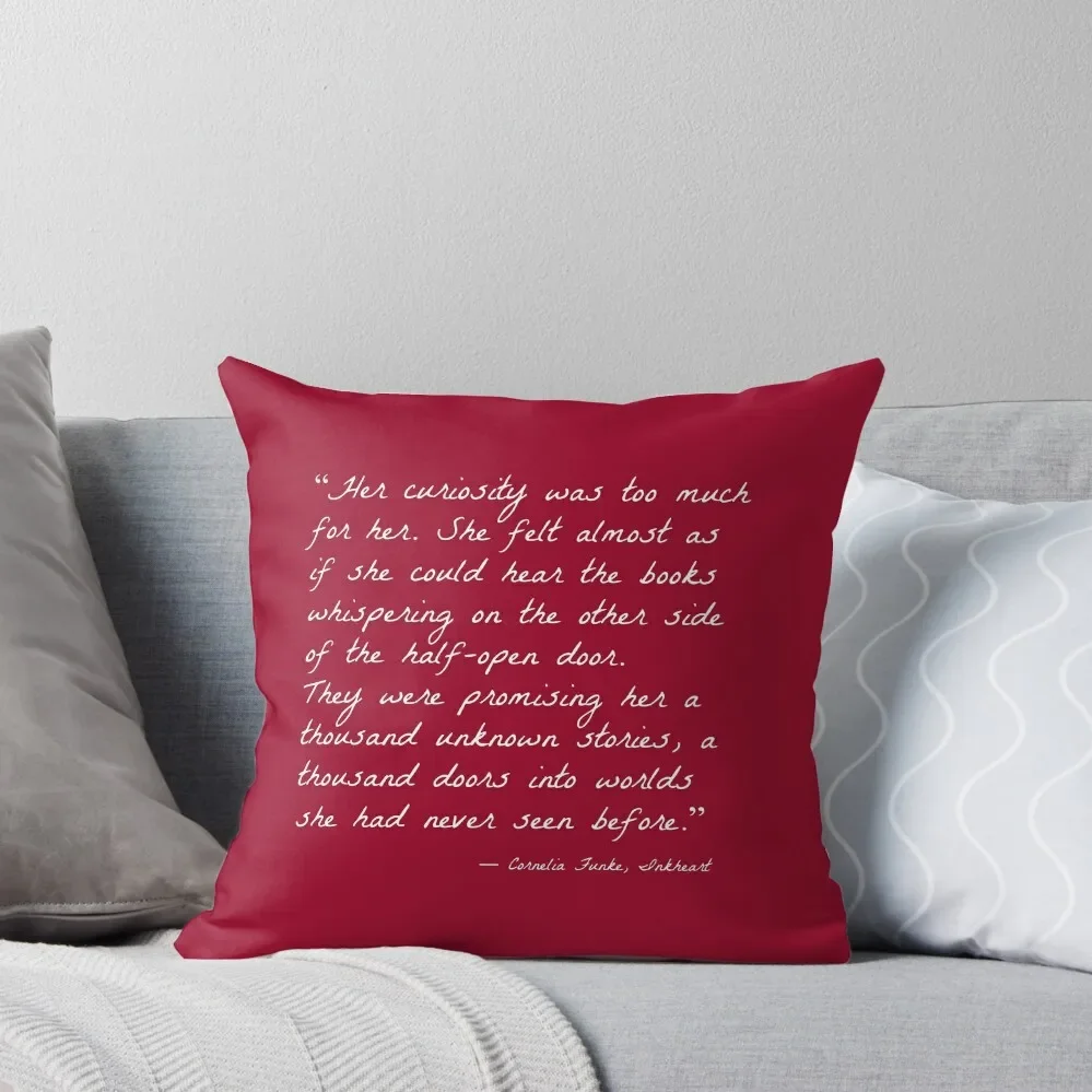 Curiosity (Inkheart) Throw Pillow Christmas Pillow Cases Pillow Cases Decorative