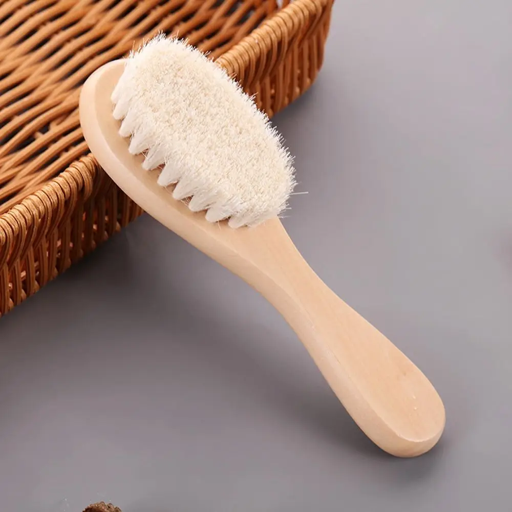 

Sanitary Multi-function Safety Beech wood Care Product Soft Baby Bath Brush Massage Brush Hair Cleaning Brush Nursing Accessory