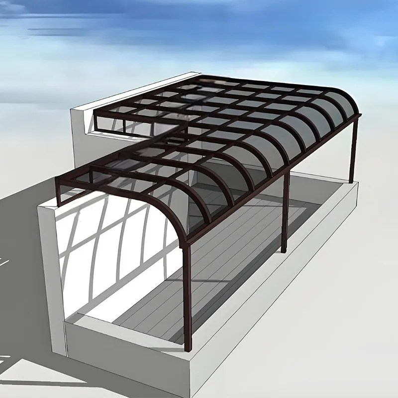 Modern Design Outdoor Villa Rain Protection Balcony Canopy Fast Delivery Aluminum Alloy Frame Fixed Style Sunshade Heat