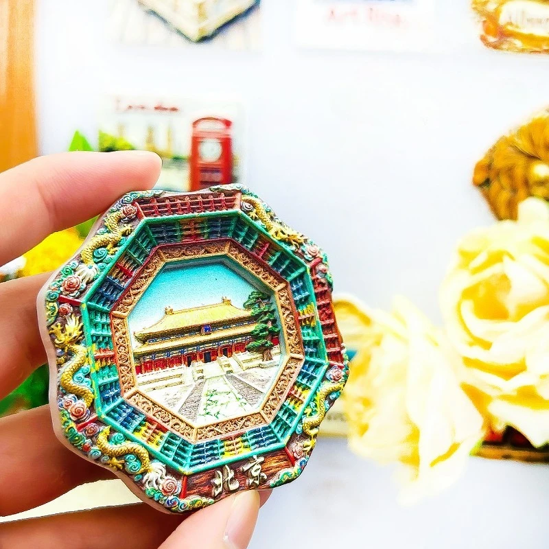 Forbidden City Fridge Magnet - Exquisite 3D Golden Roof Souvenir Unique Beijing Imperial Palace Gift for Travel & Home Decor