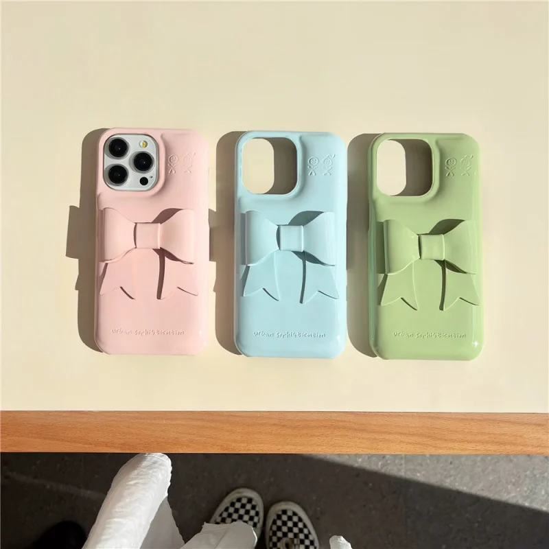 

Three-dimensional Butterfly Solid Color Phone Case Compatible with Apple16/15/14PBubble ShelliPhone13/17Cartoon Anti-drop