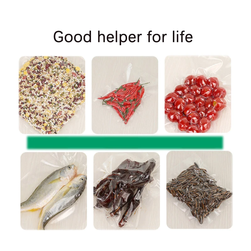 Bolsas de vacío para sellador al vacío de alimentos, mantenimiento largo fresco, 12 + 15 + 20 + 25 + 28cm * 500cm, rollos/lote de bolsas para envasadora al vacío