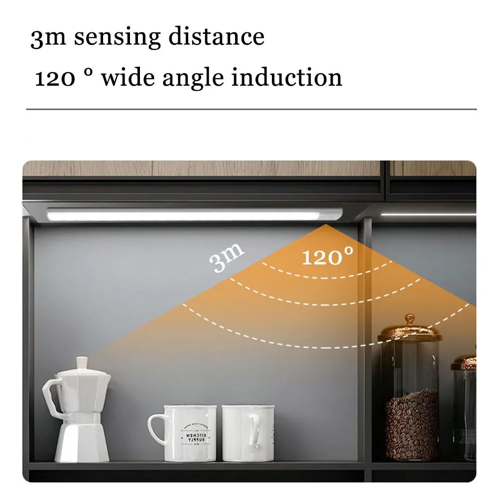 10-40CM Ultra thin LED Light Cabinet Light Motion Sensor Wireless USB Rechargeable For Kitchen bedroom Wardrobe lighting