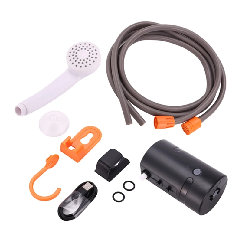 

6A-Portable Outdoor Shower, IPX7 Waterproof &USB Rechargeable Camping Shower Pump For Hiking Travel Sport Caravan
