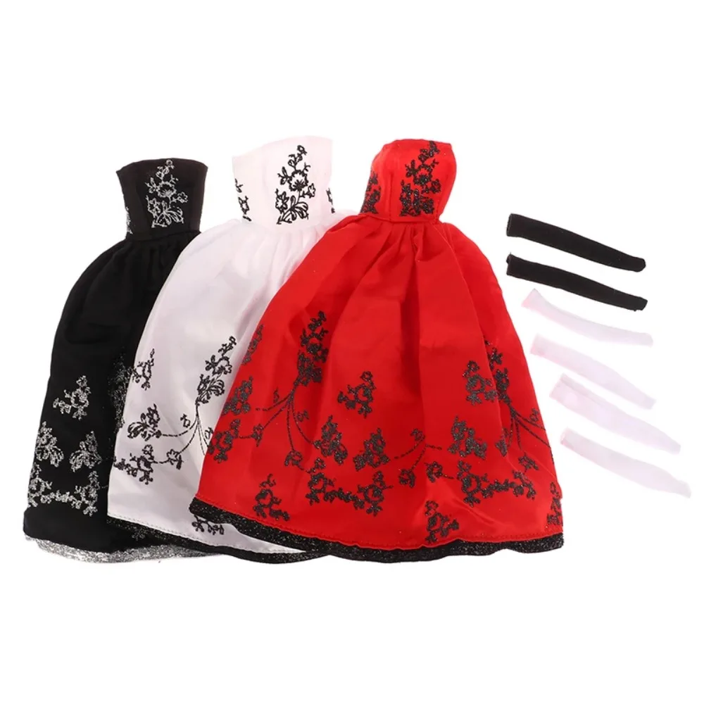 

Doll Clothes Doll Clothes Princess Dress Princess Dress Embroidery 30Cm Doll Clothes Red Plush 1/6 Doll Doll Accessories