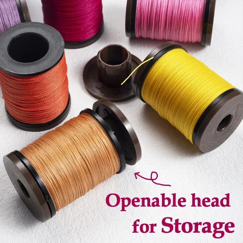 0.4-0.8mm Round Waxed Thread for Leather Craft Sewing DIY Jewelry Round Wax Coated Thread for Braided Bracelets Leather Sewing