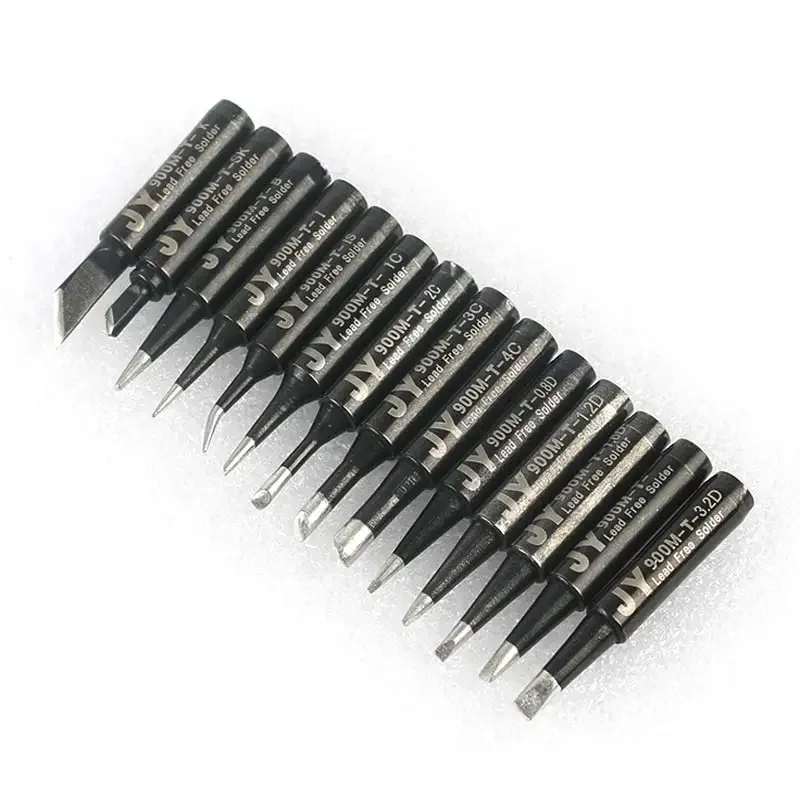 14PCS/Lot JY BLACK Lead-Free Soldering Solder Iron Tips 900M-T-K For Hakko 936 FX888/888D SAIKE CXG YIHUA AOYUE