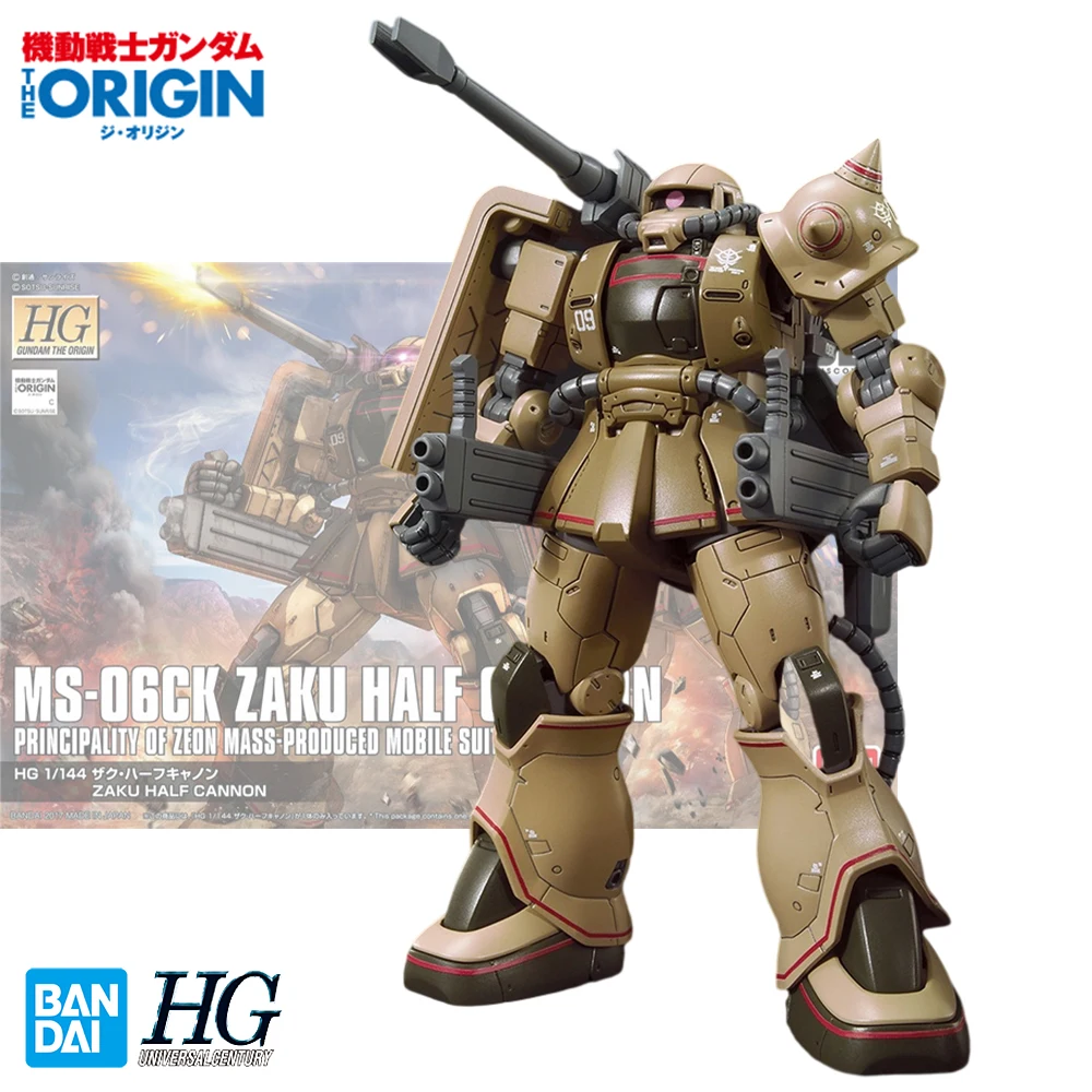 

Bandai Genuine HG GTO 1/144 MS-06CK ZAkU HALF CANNON Anime Action Figure Assembly Toys Collectible Model Decorative Toy Gifts