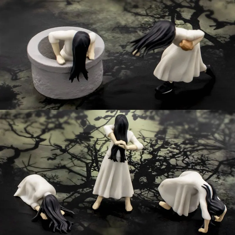 Japanese Genuine Gacha Scale Model Yamamura Sadako Collection Ring Movie Character Classic Styling Action Figure Toys