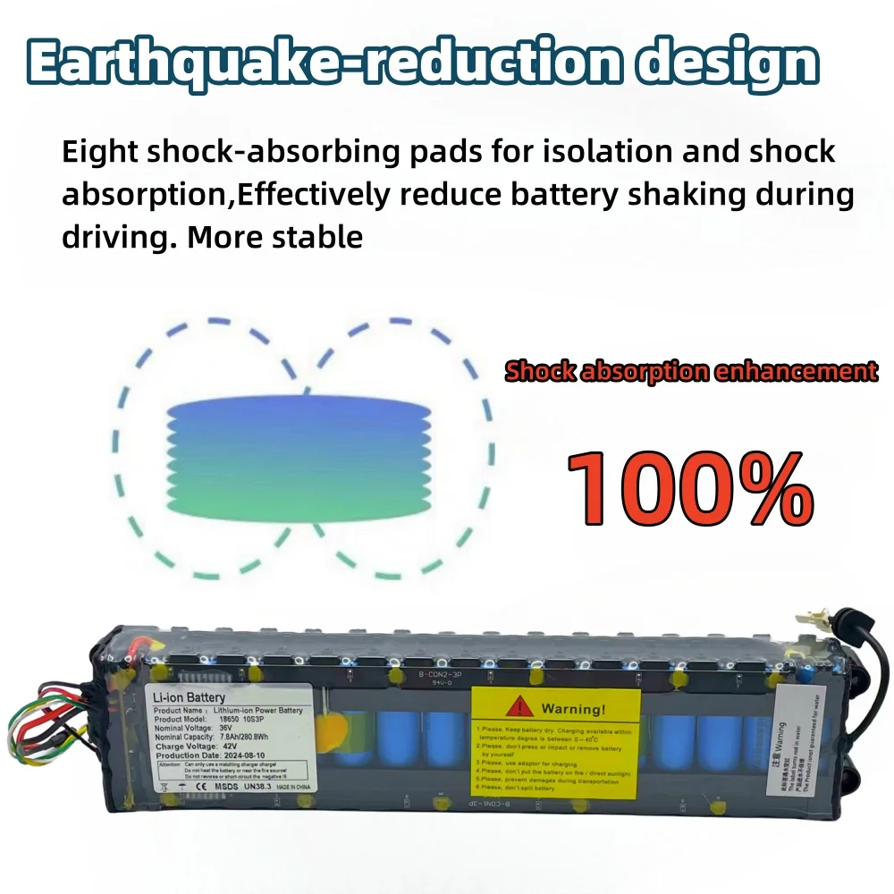 18650 10S3P 36V 7800mAh Litium Ion Battery Pack NE1003-H Cell Communication Interface for Xiaomi M365 Electric Scooter