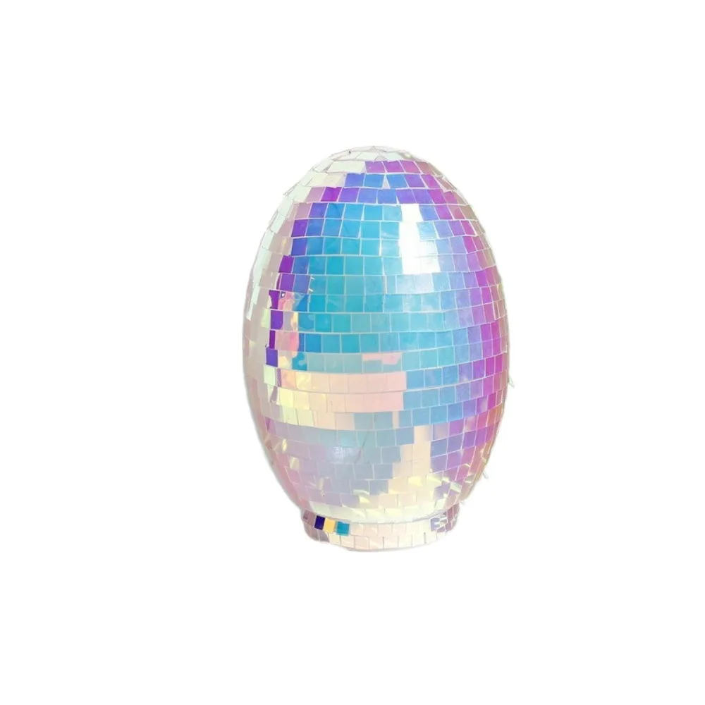 Easter Theme Glass Disco Egg Ball Adorable Decorative Easter Mirror Ball Shimmering Effect Easter Egg Decorations Festive Decor