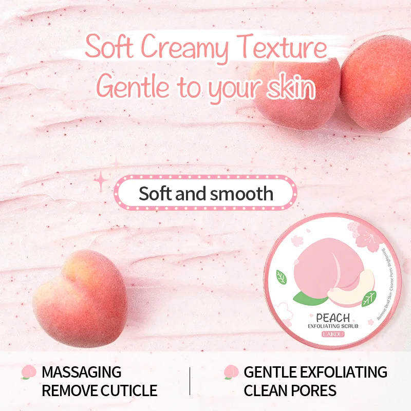 90g Honey Peach Exfoliating Scrub For Winter Deep Cleaning Whitening Exfoliating Pores Moisturizing Body Brightening Scrub Face