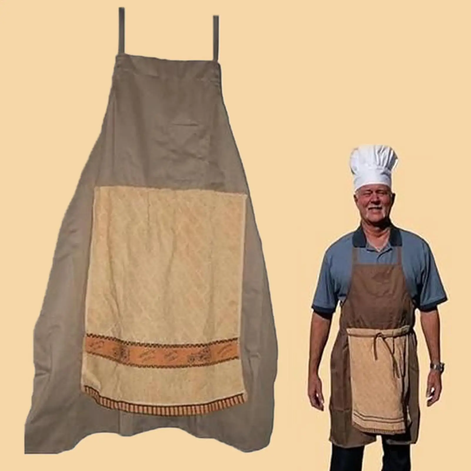 Image of Scherzschürze Lustige Kochschürze Humorvolle Waschbare Neuheit-Schürze mit Aufklappbarem Handtuch für BBQ, Werkstatt, Kunststudio, Töpfern
