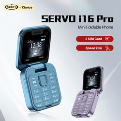 SERVO i16Pro Dual SIM Flip Small Mobile Phone Auto Call Record Speed Dial Magic Voice 1.77