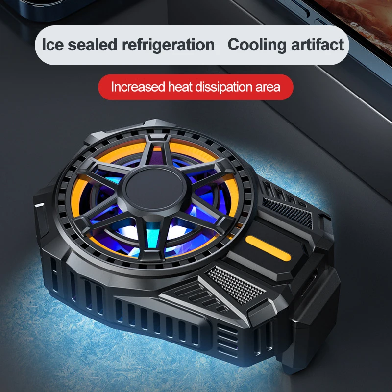 SL01 Mobile Phone Semiconductor Air-cooled Cooling Fan Radiator Back-clip Type-C Game Cooler for IOS Android PUBG Cool Heat Sink