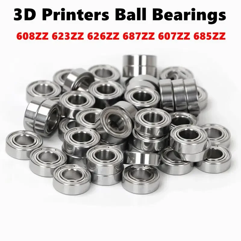 10pcs Miniature Bearings 685zz 608z 625ZZ Silent Small Bearing Deep Groove Mini Ball Bearing Carbon Steel for Skateboard Scooter