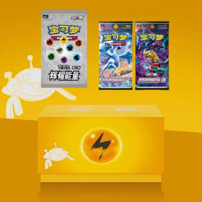 

Оригинальная карта Pokemon Ptcg 8,5, упрощенные китайские коллекционные карты, комбинированная коробка, светящаяся энергетическая карточная игра, подарок на день рождения