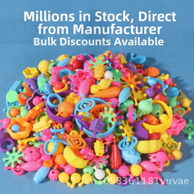 مجموعة ألعاب مطرزة يدويًا مكونة من 500 قطعة للأطفال - مجموعة صنع قلادة وسوار مصنوعة يدويًا - حسية للتطوير الفكري