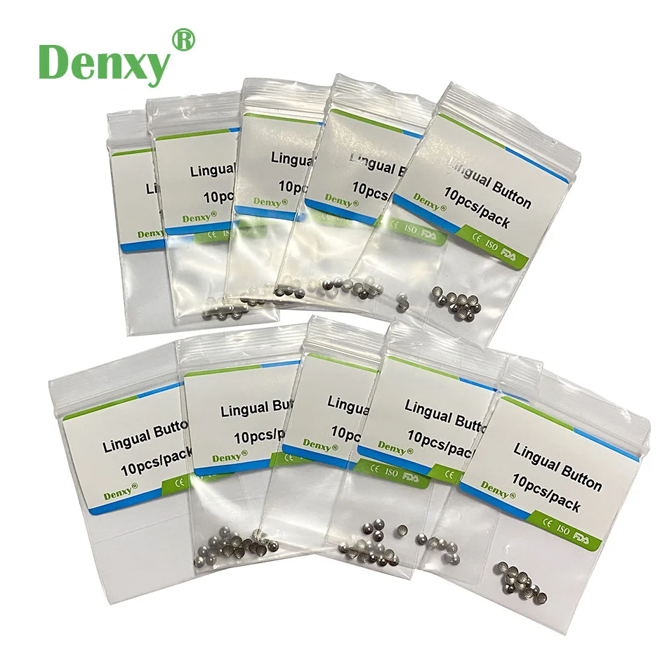 50/100pcs Dental Orthodontic Lingual Button On Sales Metal Buttons MIM Lingual Attachments Appliances Orthodontic Brackets