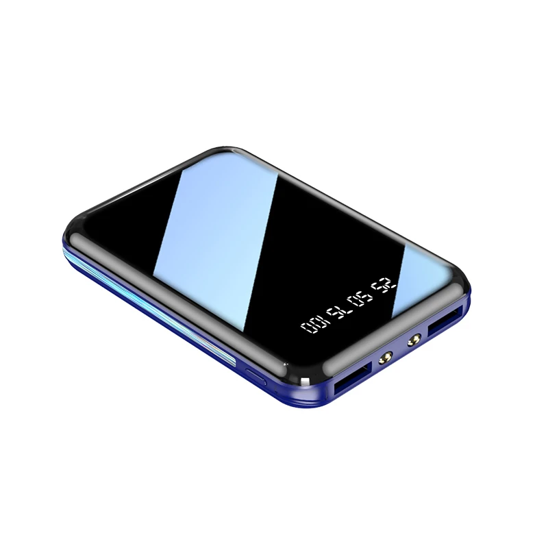 20000 mAh Mini Power Bank Tragbare Ladegerät Spiegel Bildschirm LED Digital Power Externe Batterie für iPhone Xiaomi Huawei Samsung