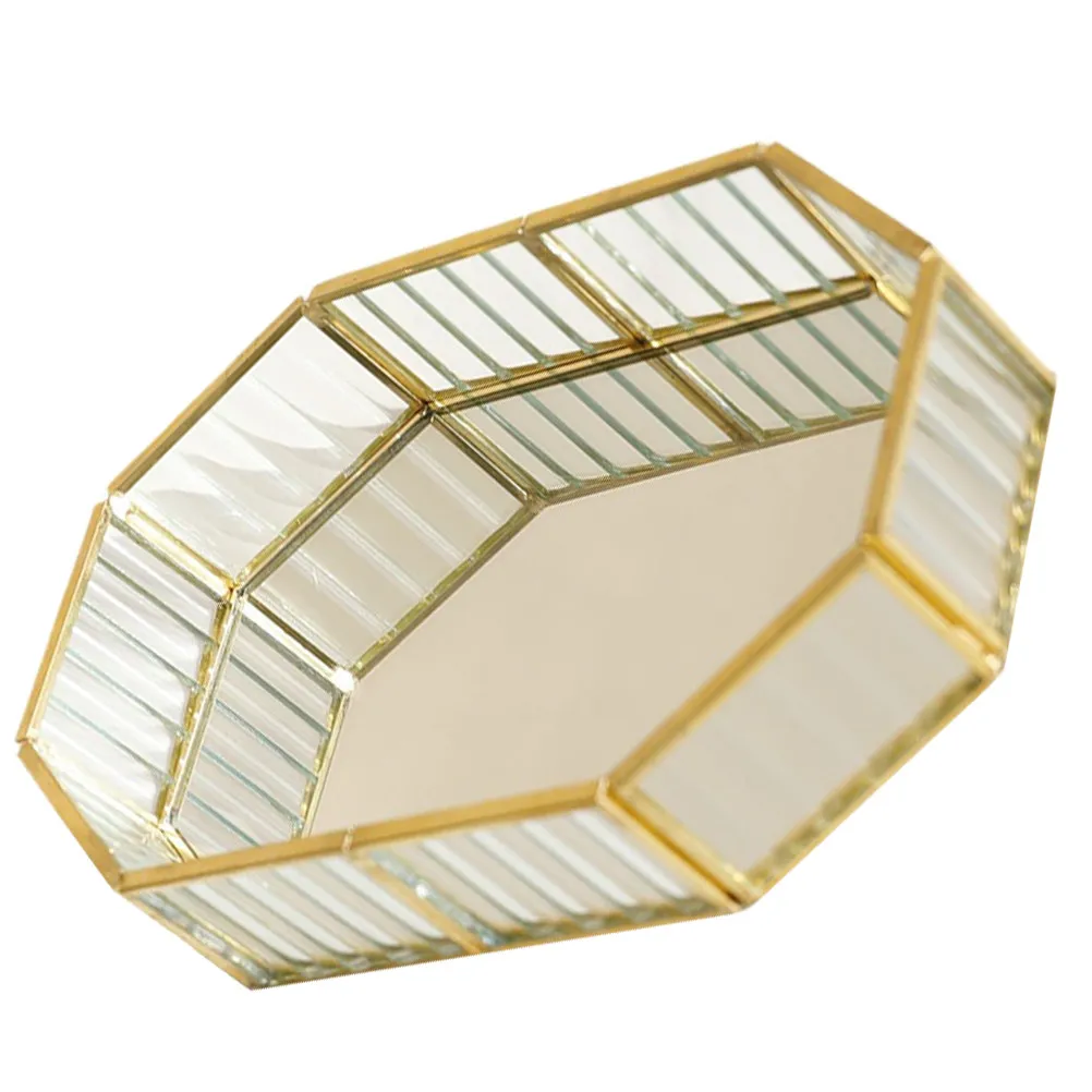 

Jewelry Tray Reliable Material Elegant Craft Vanity Storage Tray Decorative Ring Necklace Dish for Bedroom Dresser Counter